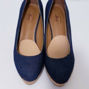 Bass Denim Wedges Size 5M - Pre-owned